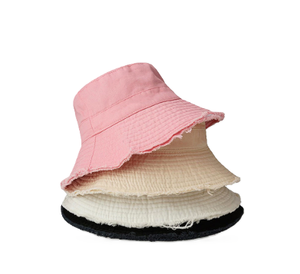 Sombrero de cubo de estilo coreano para mujer, algodón y lino con flecos, protección UV, informal para verano, deportes al aire libre, ciclismo, fiesta de viaje - Product Image 5