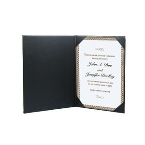 Porte-certificat de taille A4 de haute qualité, cuir véritable, couleur noire, meilleur porte-certificat - Product Image 2