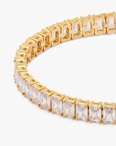 Pulsera de tenis de moissanita de corte princesa de racimo bellamente elaborada para mujer Plata de Ley 925 perfecta para regalos especiales - Product Image 2