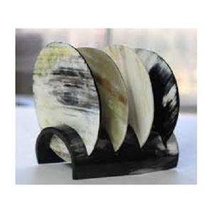 Posavasos de cuerno de calidad duradera, alfombrillas y almohadillas para utensilios de cocina, posavasos de mesa, manteles individuales de sublimación antideslizantes, posavasos de cuerno de búfalo - Product Image 1