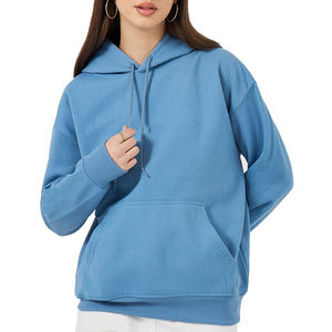 Sweat à capuche 100% coton imprimé logo personnalisé OEM pour femmes Meilleur design Hiver coupe régulière Logo à l'avant doublé à capuche Prix compétitif - Product Image 1