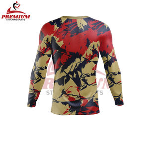 OEM ODM Hombres Rash Guard Hombres Sublimación Impreso Spandex Bjj Rash Guard Gimnasio Surf Buceo Rashguard Camisas de compresión MMA Shirt - Product Image 2