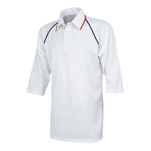 Uniforme de cricket 100% polyester fabriqué au Pakistan séchage rapide parfait pour les saisons d'été Test Match couleur blanche - Product Image 3