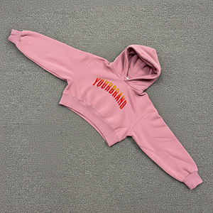 Nouveaux sweats à capuche pour femmes de qualité supérieure et tendance, vêtements décontractés quotidiens, coupe ample, épaules tombantes, couleur unie, sweats à capuche courts pour femmes - Product Image 6