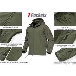 Nueva Chaqueta Softshell Personalizada de Moda para Hombre, Cortavientos, Impermeable, con Logotipo Personalizado, Chaqueta Softshell Cálida para Hombre - Product Image 3