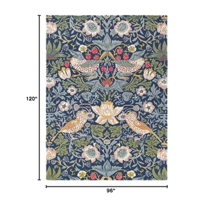 Tapis en laine de fraise contemporaine de qualité supérieure tapis floral tufté à la main inspiré du jardin pour le sol de la maison - Product Image 3