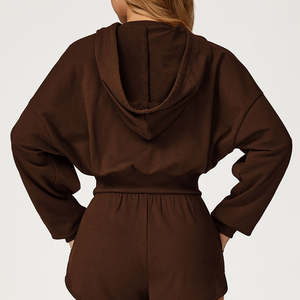 Conjunto Deportivo de Invierno para Mujer de Alta Calidad, con Cremallera, Pantalones Holgados de Cintura Alta Elástica y Top, Dos Piezas - Product Image 1