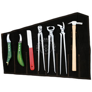 Kit complet d'outils de maréchal-ferrant, kit de soins vétérinaires pour le soin des sabots de cheval avec <span class=keywords><strong>3</strong></span> pinces à ongles, couteau à sabots, couteau à boucle, tire-clous et marteau - Product Image 6