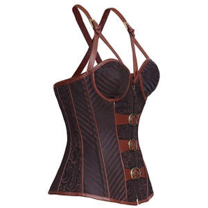Real <b>Leather</b> Women's <b>Corset</b> Tops Sexy Overbust Shapewear Modern <b>Corset</b> for Plus Size Breathable with best cheap quality - Product Image 4