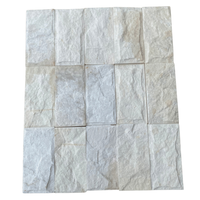 Panel de pared de mármol blanco de diseño moderno, sala de estar apilado para revestimiento de pared, chapa de piedra de cara áspera Natural, decoración de arte de pared