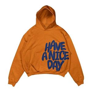 Sweat à capuche décontracté surdimensionné pour hommes avec impression bouffante Design personnalisé pour l'hiver Prix de gros - Product Image 4