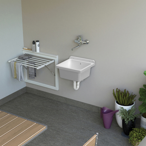 Lavabo da Esterno a Parete 40x40x19 Arredo per Giardino o Patio - Product Image 2