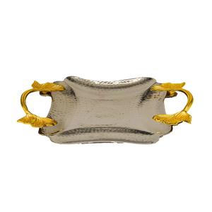 Bandeja de servicio de metal de lujo, plato de diseñador hecho a mano pulido brillante, bandeja de servicio de metal al por mayor con estilo clásico - Product Image 5