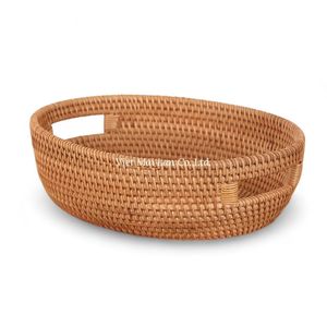 Traditional Vietnamese Rattan <b>Tray</b> Handmade For Serving And Decorative Interior Use From Vietnam - Product Image 1