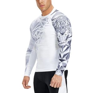 Nueva colección para hombre Fitness manga corta estampado personalizado RashGuard para hombre manga larga protección UV MMA Rash Guard camiseta manga larga - Product Image 2
