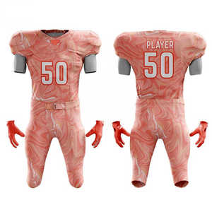 Nuevo Diseño, Uniforme de Fútbol Americano Unisex, 100% Poliéster, Impresión por Sublimación Personalizada, Manga Corta, Secado Rápido, Transpirable - Product Image 4