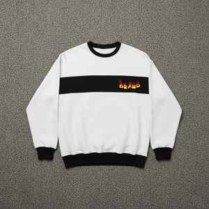 เสื้อสเวตเชิ้ตคอกลมผ้าฟลีซทรงปกติสำหรับผู้ชาย ดีไซน์ใหม่สำหรับฤดูหนาว น้ำหนัก 320 กรัม ผลิตจากผ้าฝ้ายผสมโพลีเอสเตอร์ เนื้อหนา สีพื้น - Product Image 1