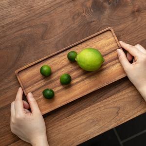 ถาดเสิร์ฟไม้อาเคเซียทำด้วยมือถาดสี่เหลี่ยมเคลือบอย่างยั่งยืนสำหรับตกแต่งอาหารในครัวบ้าน - Product Image 2