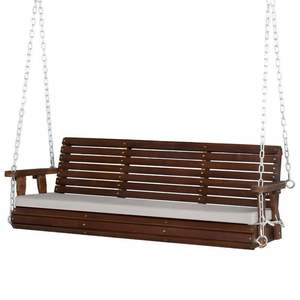 Handcrafted porch wooden <b>swing</b> for relaxing outdoor seating with rustic charm and weather-resistant durable <b>wood</b> finished - Product Image 4