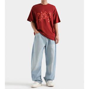 เสื้อยืดผู้ชายแนวสตรีทของ2025เสื้อยืดผู้ชายผ้าคอตตอนสีพื้นคุณภาพพรีเมี่ยมเสื้อยืดผู้ชายโอเวอร์ไซส์ลาย220 GSM - Product Image 1