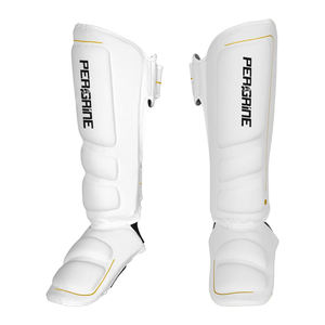 Espinillera especial de microfibra Shin Pad Kicking Boxing Logotipo personalizado barato Muay Thai espinilleras blanco - Product Image 1