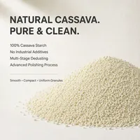 Litière pour chat en manioc OEM/ODM, forte absorption, sans poussière, écologique, biodégradable, contrôle des odeurs, absorption élevée, vente en gros, non collante
