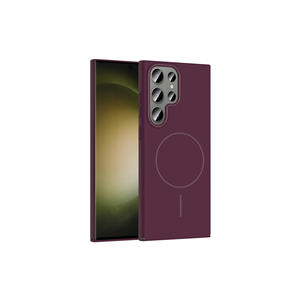 Coque en silicone rubis Netzy de luxe antichoc pour chargement magnétique sans fil MagSafe pour Samsung Galaxy S24 Ultra - Product Image 1