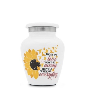 Urna pequeña de metal para cenizas humanas Aquellos que amamos no se van, urna funeraria de recuerdo, tamaño personalizado para adultos y mujeres - Product Image 5