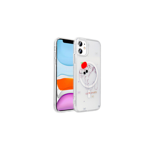 For MagSafe Compatible Clear Magnetic Hard Shell Case for iPhone 11 Strawberry Pattern Mobile <b>Phone</b> Cover Inspired INS Also <b>XR</b> - Product Image 2