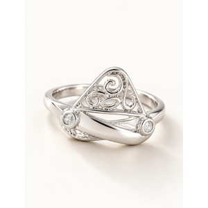 Celeste Filigree <b>Crystal</b> Statement <b>Ring</b> - Product Image 1