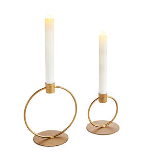 Bougeoir en fil de fer or Rose, 2 pièces - Product Image 5