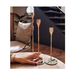 เชิงเทียนโลหะโลหะสำหรับตกแต่งบ้านในร่มและกลางแจ้งกรงนกดีไซน์ไม่เหมือนใครเชิงเทียนสีทองสำหรับตกแต่งบ้านในร่มและกลางแจ้ง - Product Image 4