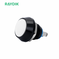 Sakelar Tombol Tekan Logam Anti Air 12v 36v 12mm Kepala Jamur Kecil Plastik/Logam untuk Arcade