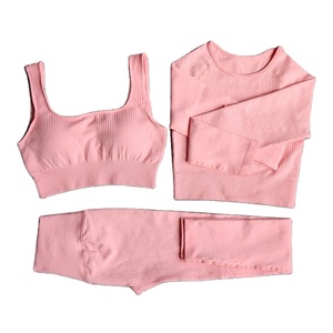 Conjunto de Yoga para Mujer, Traje Deportivo, Ropa de Gimnasio, Ropa Deportiva, Traje de Fitness, Ropa de Yoga, Conjunto de 2 Piezas con Sujetador Deportivo - Product Image 1