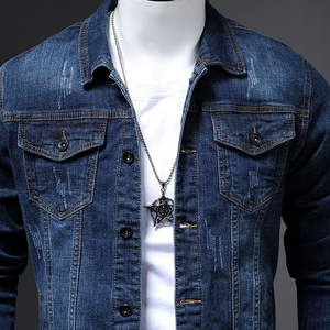 แจ็คเก็ตยีนส์ผู้ชายไซส์ใหญ่ คุณภาพสูง ผ้าฝ้าย 100% ระบายอากาศได้ดี สำหรับฤดูหนาว สไตล์สตรีทแฟชั่น ผลิตในปากีสถาน รับสกรีนโลโก้ตามสั่ง - Product Image 3