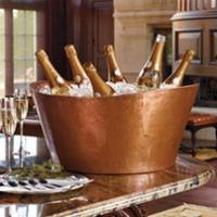 Seau à glace élégant en cuivre de grande taille avec un design élégant et une qualité supérieure pour garder les boissons froides plus longtemps