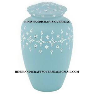 Urna de cremación de aluminio rojo Suministros funerarios Recuerdo de metal Urnas de cenizas funerarias Fabricante y exportador de India - Product Image 3