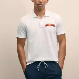 Top Quality 100% Cottons Custom DTF printed logo <b>Men</b> Polo shirt streetwear summer casual wear breethable <b>Men's</b> Polo Shirt - Product Image 1