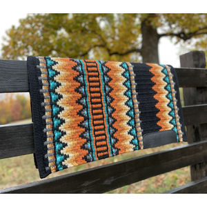 Western Show Horse Saddle Blanket Diseño de Nueva Zelanda Manta de sillín de lana hecha a mano Top Wool Saddle Pad Size - Product Image 2