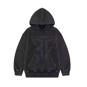 Conjunto Deportivo OEM de Invierno, Talla Grande, Lavado Ácido, 2 en 1, Transpirable, 100% Algodón, Sudadera Ligera y Pantalones Deportivos, Estilo Urbano - Product Image 3