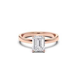 Anillo de compromiso de solitario de diamante de corte esmeralda de moissanita de 2,00 quilates de quilates hecho en oro sólido para mujer - Product Image 6