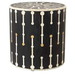 Table d'appoint ornée avec incrustations en os et motifs complexes faits à la main pour la décoration de luxe du salon, de la chambre et du couloir - Product Image 6