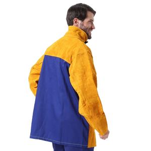 Chaqueta de soldadura de cuero de vaca de alta calidad, resistente al calor, productos de cuero para soldar - Product Image 2
