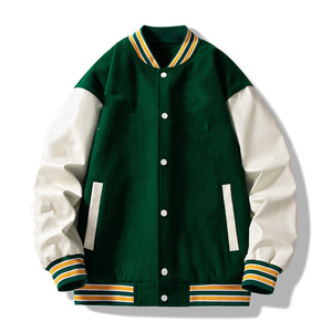 Chaqueta Deportiva Varsity Unisex Personalizable al por Mayor con Mangas de Cuero, Chaquetas Lisas para Hombre para Invierno, Últimos Diseños - Product Image 5