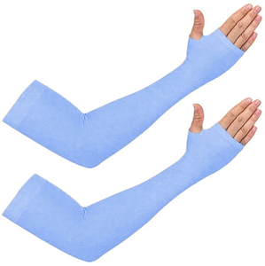 Wholesale Adult's Cooling Arm Sleeves <b>Long</b> Fingerless Gloves Anti <b>Slip</b> Sun Protection pink Color Arm Sleeves - Product Image 5