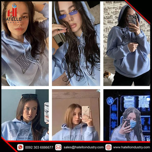 Sudadera con Capucha Informal de Moda para Mujer, Sudadera con Capucha de California, Sudadera con Capucha y Cordón, Sudadera con Estampado Gráfico, Ropa de Invierno al por Mayor - Product Image 4