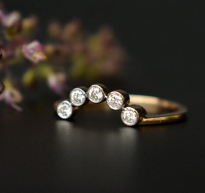 Bague de mariage en diamant cultivé en laboratoire en or 10 carats bijoux en diamant de laboratoire bague de fiançailles en diamant rond cadeau pour l'amour - Product Image 4