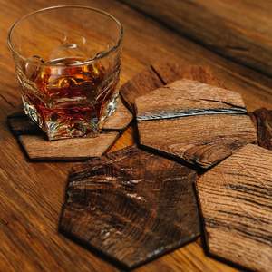 ชุดที่รองแก้วไม้และเรซินอีพ็อกซี่ GARDEN-THEMED ขอบถาดรองแก้วแบบมีสไตล์ราคาดีสำหรับงานฝีมือจากช่างฝีมือ - Product Image 1