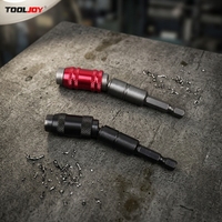 Support d'embout rotatif à angle réglable Tooljoy 1/4 pouce à tige hexagonale, adaptateur d'extension à changement rapide pour visseuse électrique