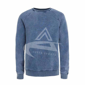 Sudaderas de estilo vintage con lavado ácido unisex, jersey con logotipo personalizado, ropa de calle de moda sólida para invierno, pedidos al por mayor - Product Image 6